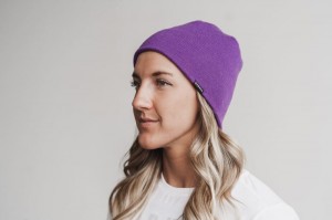 Chapeaux Nobull Fitted Beanie Femme Violette Clair | 16894-DOGK