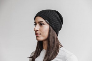 Chapeaux Nobull Waffle Beanie Homme Noir | 52169-PRBQ