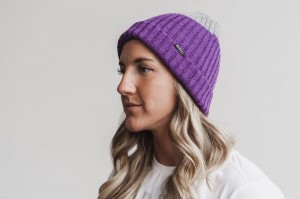 Chapeaux Nobull Watch Cap Beanie Homme Violette Clair Grise | 78401-TJYZ