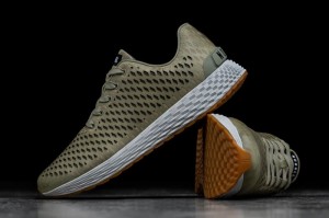 Chaussure Running Nobull Femme Vert Olive | 37654-EBOH