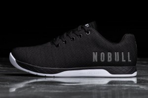 Chaussures de Sport Nobull Femme Noir Blanche | 43890-BOFL