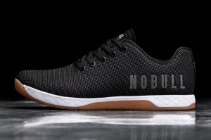 Chaussures de Sport Nobull Femme Noir Blanche | 38097-UDAV