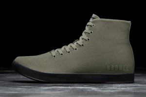 Chaussures de Sport Nobull High Tops Femme Vert Foncé Noir | 70356-MSBN