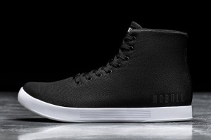 Chaussures de Sport Nobull High Tops Femme Noir Blanche | 71956-JWTI