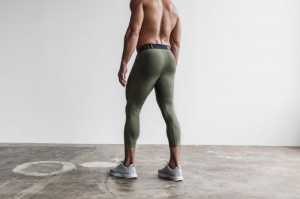 Collant Nobull 4/4 Compression Homme Vert | 59873-ZVJN