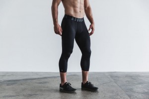 Collant Nobull 6/4 Compression Homme Noir | 91430-TKXD
