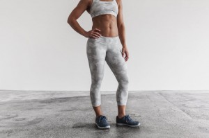 Collant Nobull Crop Femme Camouflage | 40923-XTOL