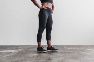 Collant Nobull High-Rise Crop Femme Noir | 70386-IGXR