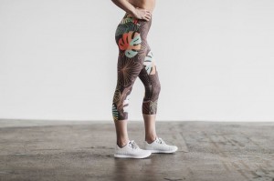Collant Nobull High-Rise Crop Femme Oasis | 92578-LENM