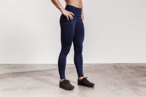 Collant Nobull High-Rise Femme Bleu Marine Foncé | 78521-PVUG