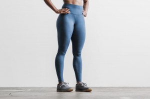 Collant Nobull High-Rise Femme Bleu | 83294-QFBM