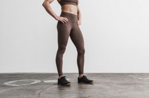 Collant Nobull High-Rise Femme Marron | 34710-HJAY