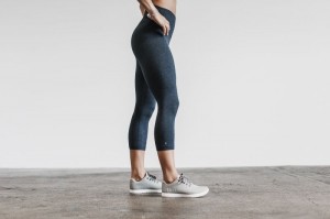 Collant Nobull High-Rise Femme Midnight Heather Matte | 04952-ZJUK