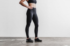 Collant Nobull High-Rise Femme Noir | 48516-NPVT