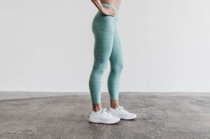 Collant Nobull High-rise 7/8 Femme Bleu | 89240-UWXK