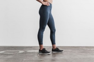 Collant Nobull High-rise 7/8 Femme Midnight Heather Matte | 38692-FLXG