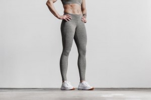 Collant Nobull Mid-Rise Femme Grise | 40853-MWNG