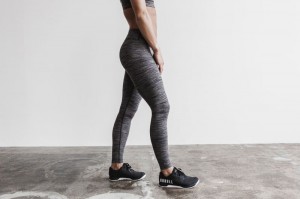 Collant Nobull Mid-Rise Femme Noir | 03561-VNTG