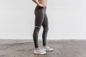 Collant Nobull Pace Femme Grise Foncé | 03189-ZBEL