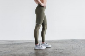 Collant Nobull Pace Femme Vert | 06293-AJWY