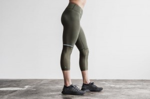 Collant Nobull Pace Femme Vert | 12804-FABQ