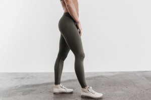 Collant Nobull Stretch Femme Vert | 67134-BTXF