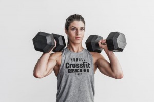 Debardeur Nobull Crossfit Games® High-neck Femme Grise | 80951-XFVS