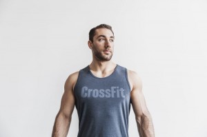 Debardeur Nobull Crossfit® Homme Bleu Marine | 83625-BKZQ