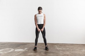 Debardeur Nobull Crossfit® Muscle Femme Blanche | 07894-TPKO
