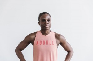 Debardeur Nobull High-neck Femme Corail Clair | 37209-HSGL