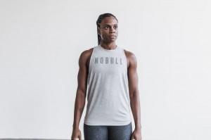 Debardeur Nobull High-neck Femme Grise Clair | 89165-UCQF