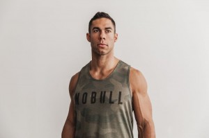 Debardeur Nobull Homme Vert Camouflage | 98743-FMPG