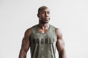 Debardeur Nobull Homme Vert | 62710-ESGQ