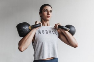 Debardeur Nobull Muscle Femme Grise Clair | 24973-TGRK