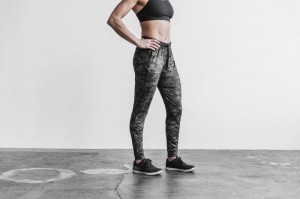 Pantalon Jogging Nobull Femme Grise Camouflage | 32804-JOKR