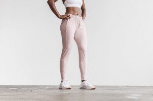 Pantalon Jogging Nobull Femme Rose | 36140-UFQP
