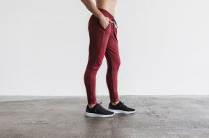 Pantalon Jogging Nobull Femme Rouge Foncé Rouge | 03148-DBHL