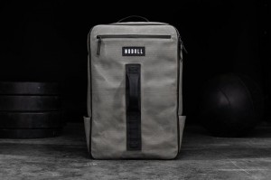 Sacs Nobull Waxed Tela Backpack Homme Grise | 78143-TFBY