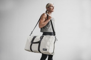 Sacs Nobull Waxed Tela Duffle Femme Blanche | 60218-GKTO