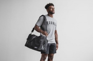 Sacs Nobull Waxed Tela Duffle Homme Noir | 74658-LVTR