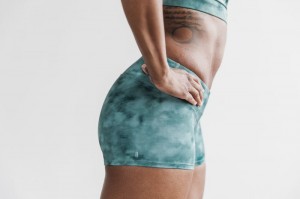 Short Nobull Femme Bleu Vert Foncé | 59638-YNHP