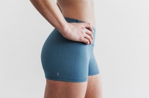 Short Nobull Femme Grise Bleu | 97053-TNDU