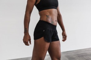Short Nobull Femme Noir | 15296-KEAS