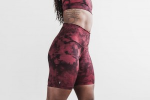 Short Nobull Femme Orange Noir | 07196-GDQB