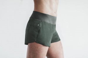 Short Nobull Femme Vert Foncé Vert | 45961-DWAC