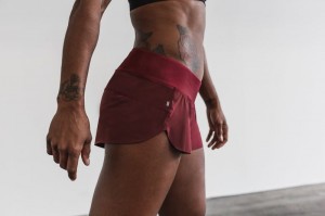 Short Nobull Femme Wine | 78361-MRHT