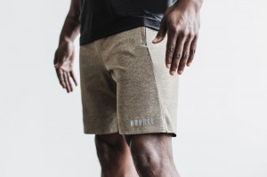 Short Nobull Knit Corta 8.5" Homme Fallen Rock Heather | 90628-MSAX