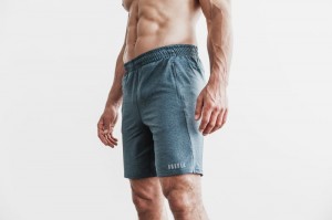 Short Nobull Knit Corta 8.5" Homme Turquoise | 53061-BKAN