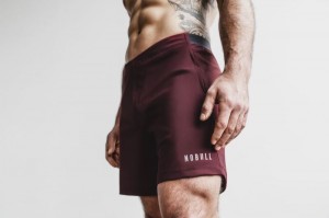 Short Nobull Legere Corta 7" Homme Rouge Foncé | 47260-QXAH