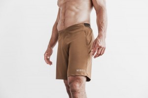 Short Nobull Legere Corta 8.5" Homme Marron | 92013-REFI